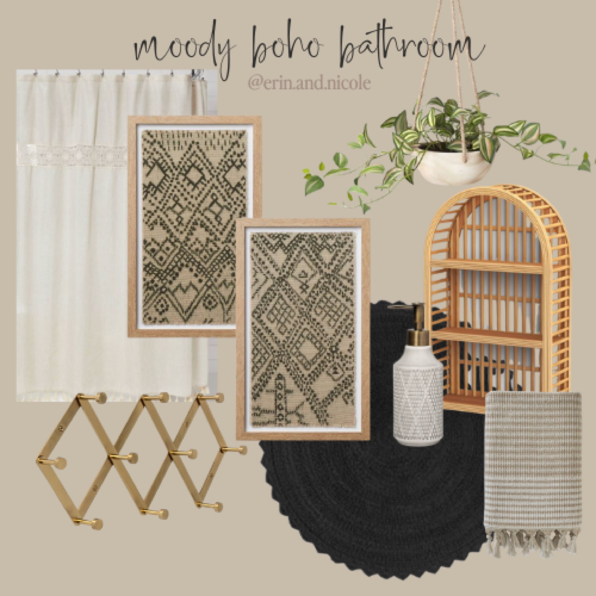 Moody boho bathroom 🌱🤍

#LTKhome #LTKunder50