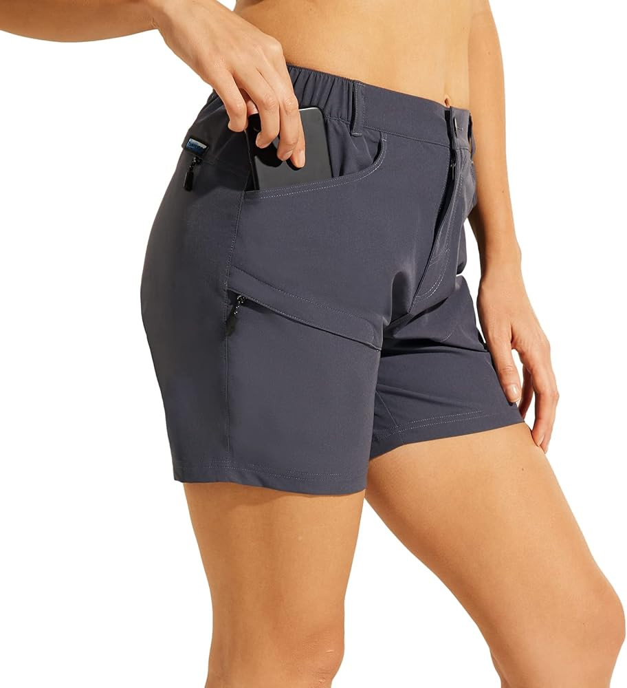 Haimont Women’s 5" Hiking Cargo Shorts Quick Dry with Zipper Pockets, Stretch Lightweight UPF50... | Amazon (US)