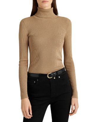 Lurex Ribbed Turtleneck Sweater, Fall Outfits, Fall Outfits Women, Thanksgiving Outfit | Bloomingdale's (US)