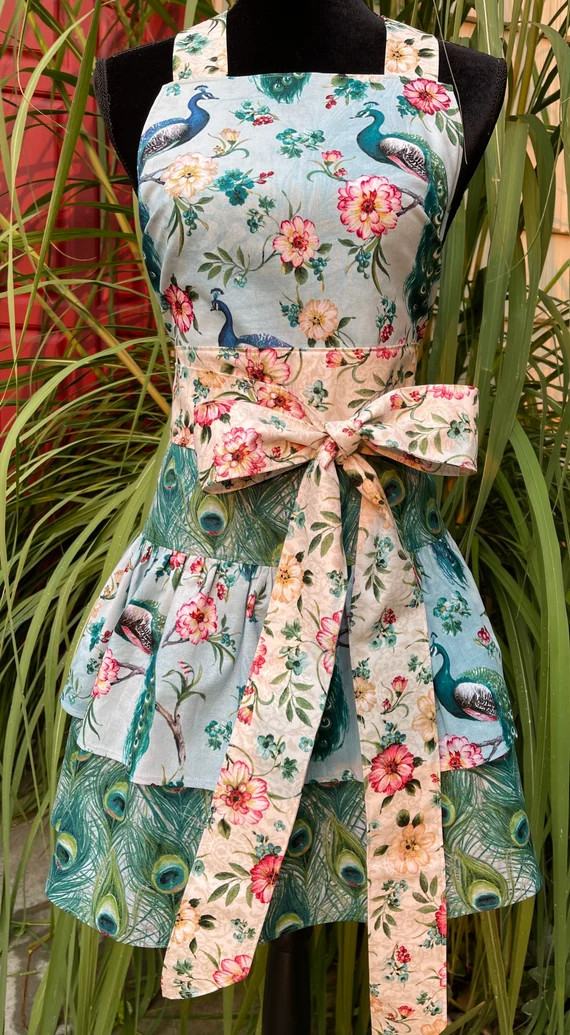 Peacock apron | Etsy (UK)