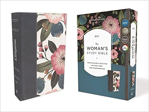 NIV, The Woman's Study Bible, Cloth over Board, Blue Floral, Full-Color, Red Letter: Receiving Go... | Amazon (US)