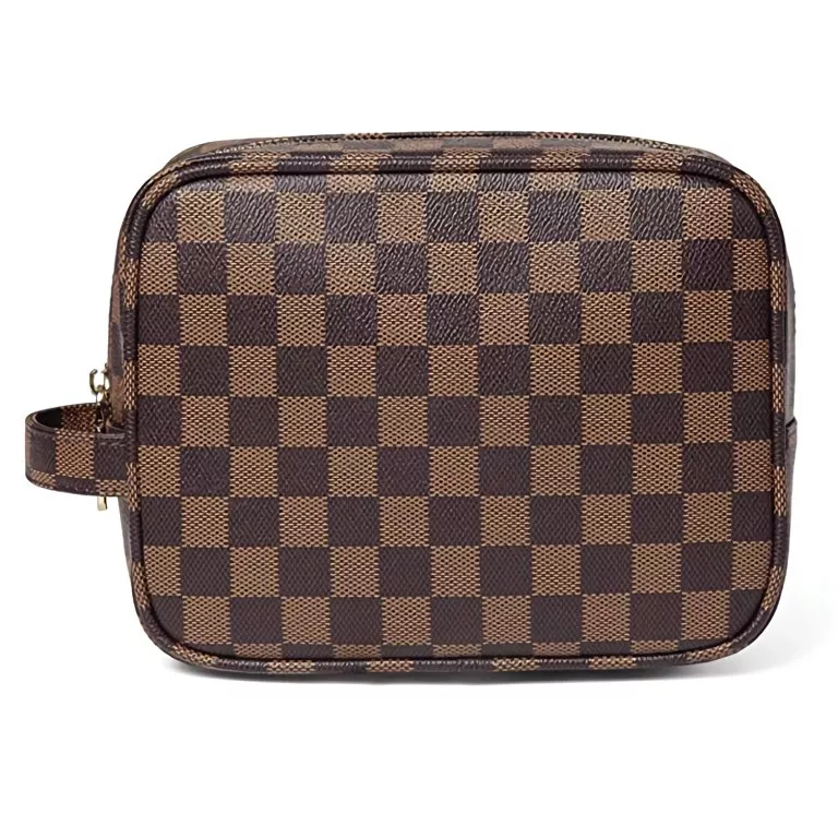 T.sheep Checker Cross body Purse Bag Shoulder Messenger Bag for Men and  Women,with Inner Pocket ,Checkered PU Vegan Leather, Brown 