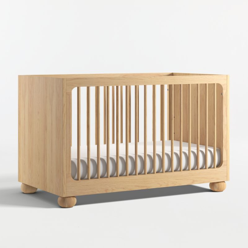 Emery Natural Oak Wood Convertible Crib | Crate & Kids | Crate & Barrel
