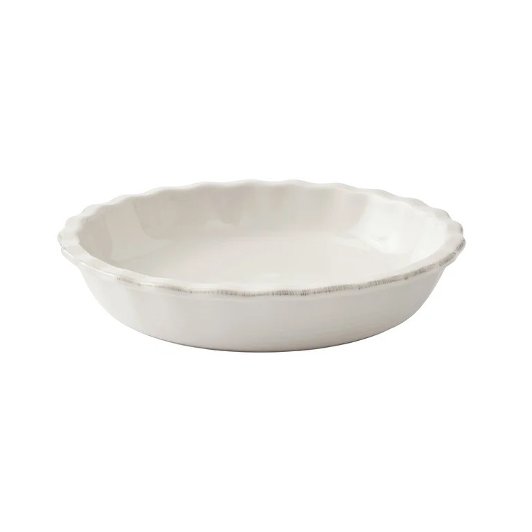 Better Homes & Gardens Artisan Cream 10.5" Stoneware Pie Dish | Walmart (US)