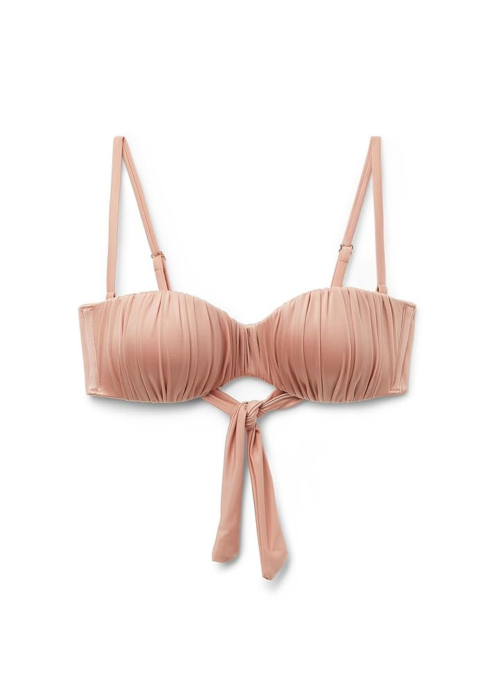 Woman's Graduated Padded Bandeau Swimsuit Top Shiny Satin | Amazon (US)