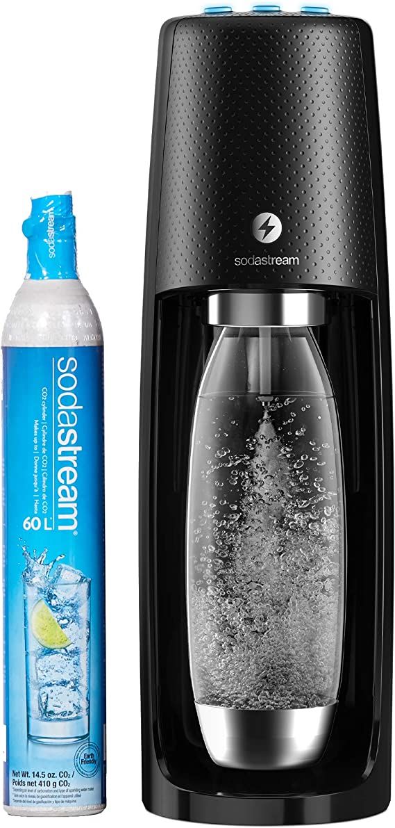 SodaStream Fizzi One Touch Sparkling Water Maker (Black) with CO2 and BPA free Bottle | Amazon (US)