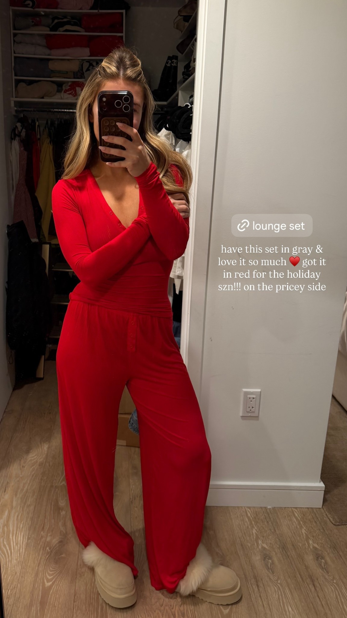 cozy holiday lounge set ❤️

#LTKHoliday