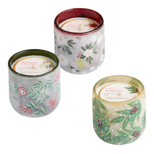 Vintage Winter Forest Hand Painted Scented Candle by World Market | World Market