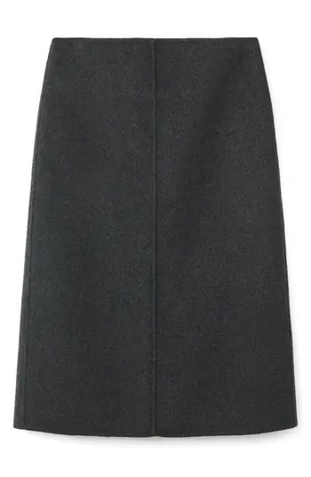 MANGO Selection Wool Blend Midi Skirt in Gray at Nordstrom Rack, Size 6 | Nordstrom Rack