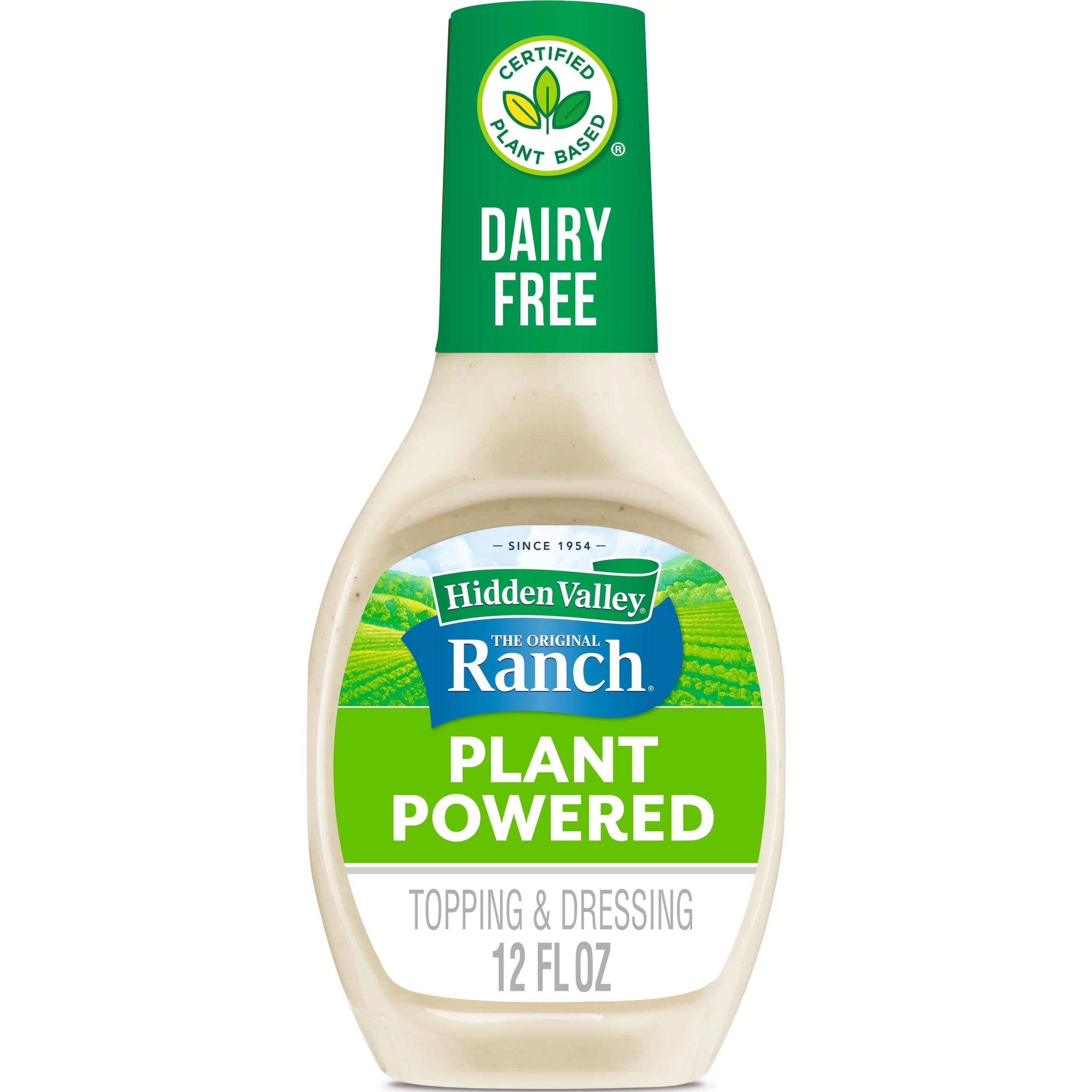Hidden Valley Vegan Gluten Free Original Plant Powered Ranch Salad Dressing and Topping, 12 fl oz | Walmart (US)