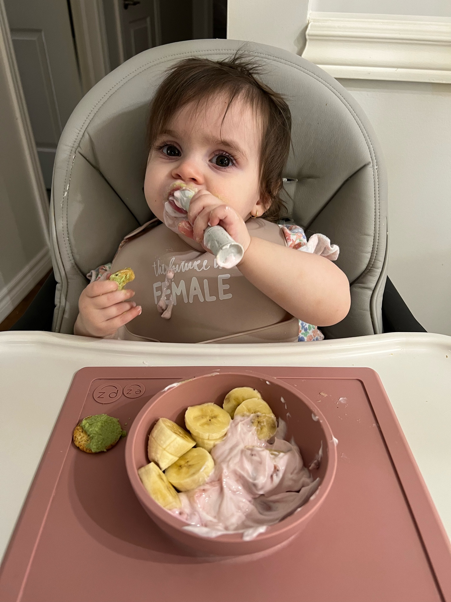 Time for some yummy oatmeal with banana and yogourt! 

#LTKfamily #LTKbaby #LTKFind