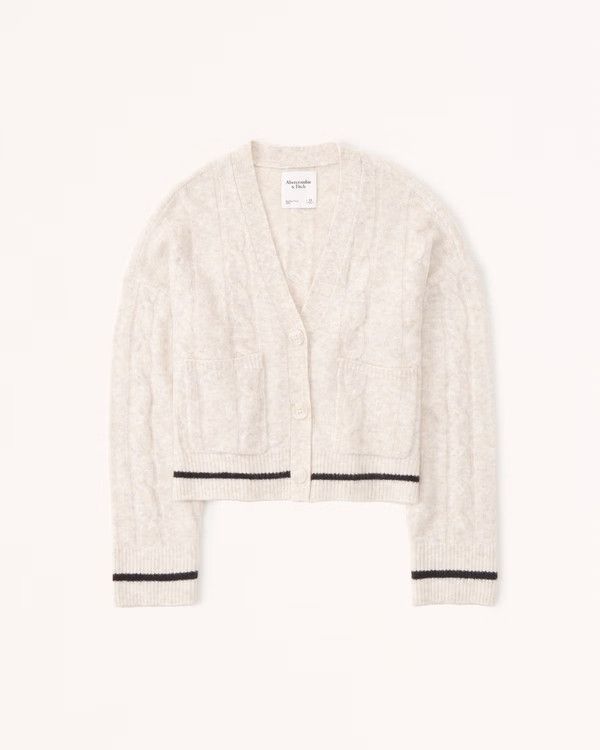 Classic Tipped Cardigan | Abercrombie & Fitch (US)