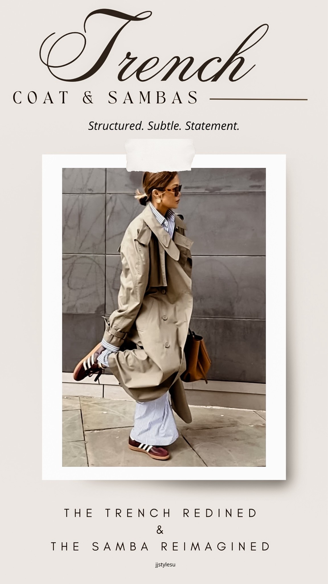 Uniform mode: trench on, Sambas laced 🧥👟 #EffortlessStyle 🖤



TrenchCoat, Sambas, Adidas, Elevated Style, LuxuryFashion, Minimalist, Fashionable, Sneakers, Fall Fashion, Fall Style, Casual Style, Street Style, Fall Outfit Idea, Street Style, Fall Finds, Chic Style, Easy Outfits, Fall Finds, LTKFaLL 



#LTKSeasonal #LTKOver40 #LTKShoeCrush