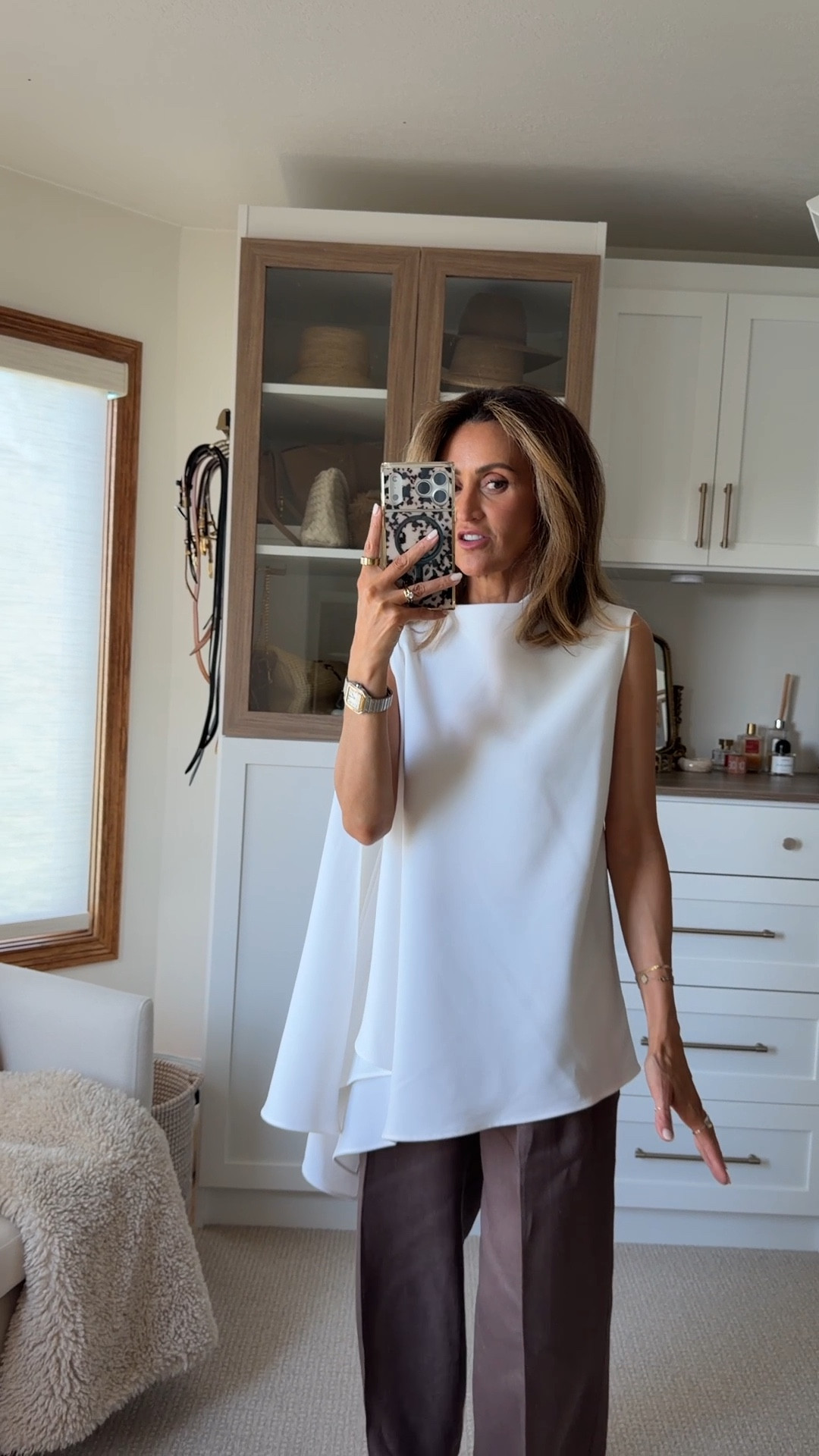 This top is a whole moment and I’m here for it! Dress it up or down with jeans it’s a must! Linen trousers also a must for spring and summer. Loving this fit 

#LTKgrwm #LTKootd #LTKOver40