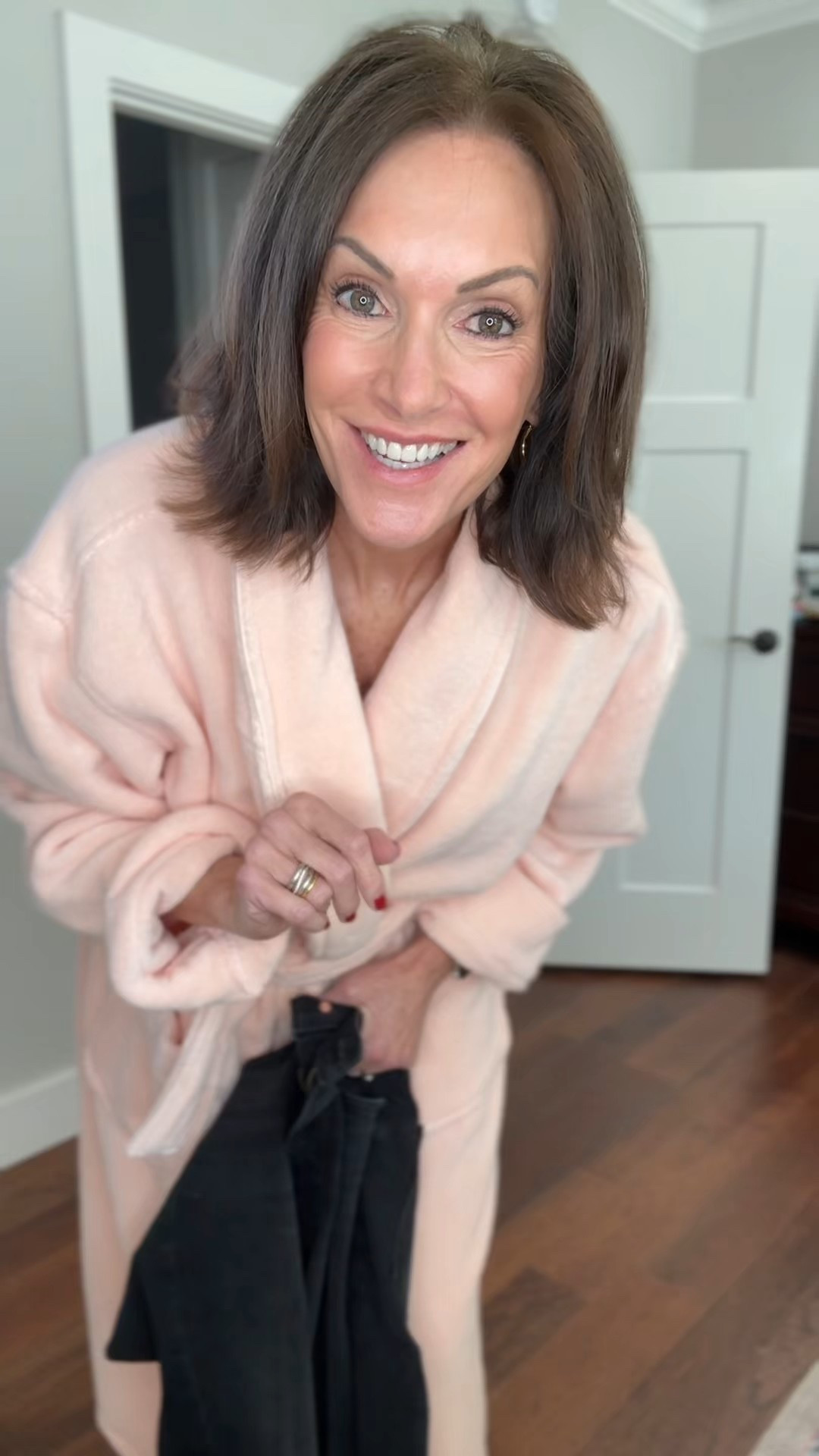 Get ready with me! 
Oh and use CE-BLESSING to get 40% off my robe thru 12/14

Jersey knit tops : size large 
Black jeans - 28
Long vest - Medium 
Short vests - L
Shirt - M

#LTKdayinmylife #LTKootd #LTKgrwm