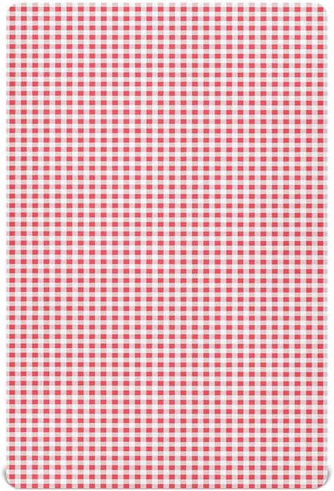 Fitted Crib Sheets for Boys Girls, Red and White Plaid Soft Breathable Mattress Cover for Standar... | Amazon (US)