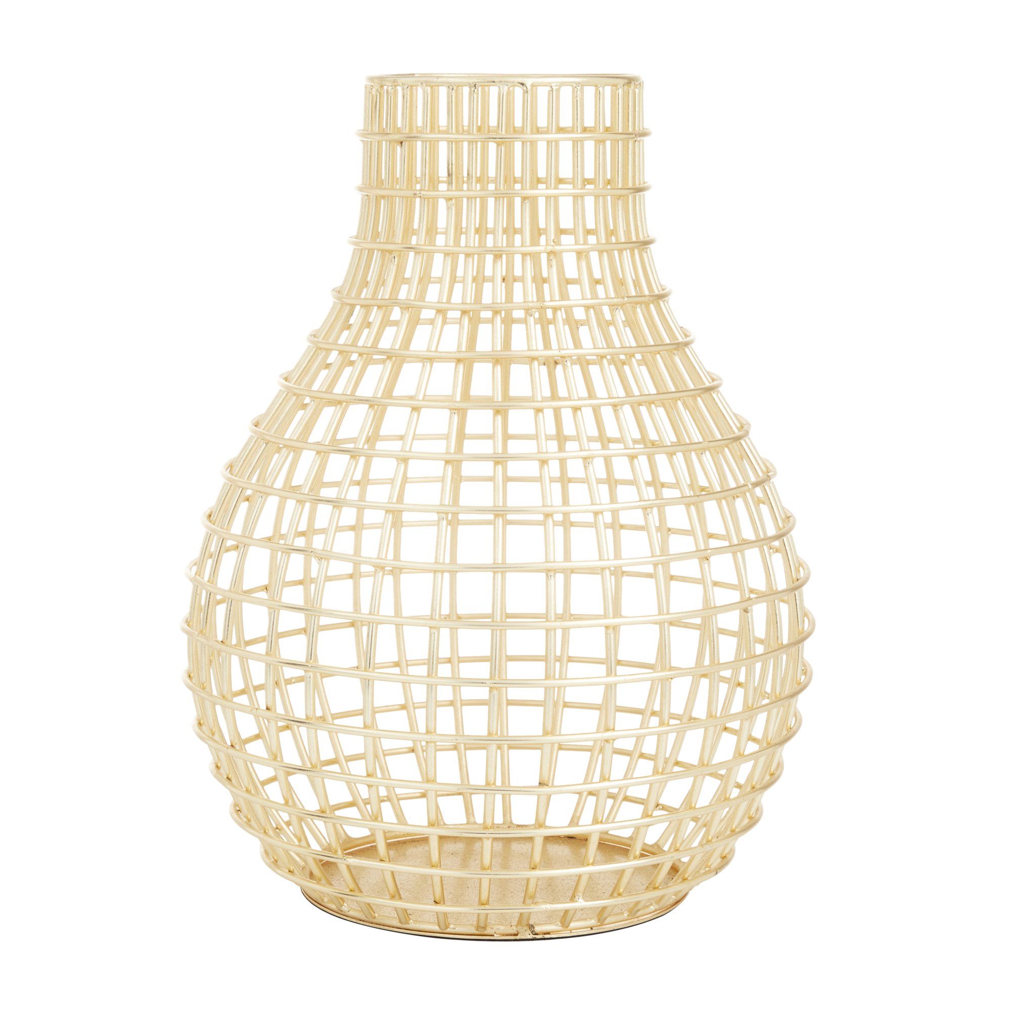 CosmoLiving by Cosmopolitan 10"W, 13"H Iron Modern Vase, Gold, 1-Piece | Walmart (US)