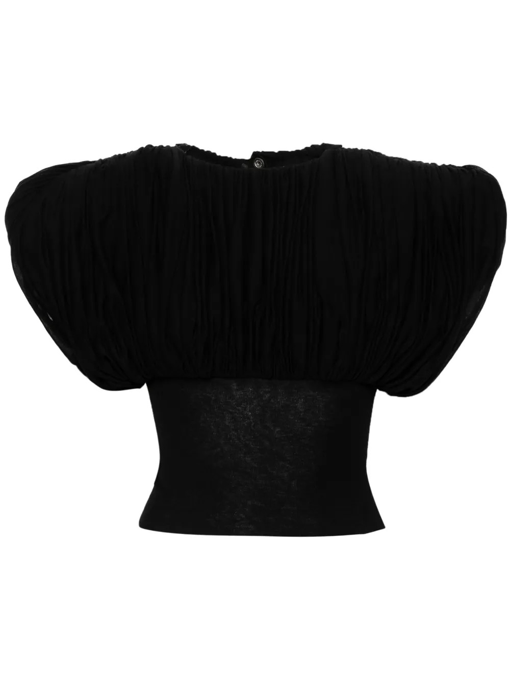 Rick Owens Tatlin wide-shoulders Crop Top | Black | FARFETCH AR | Farfetch Global