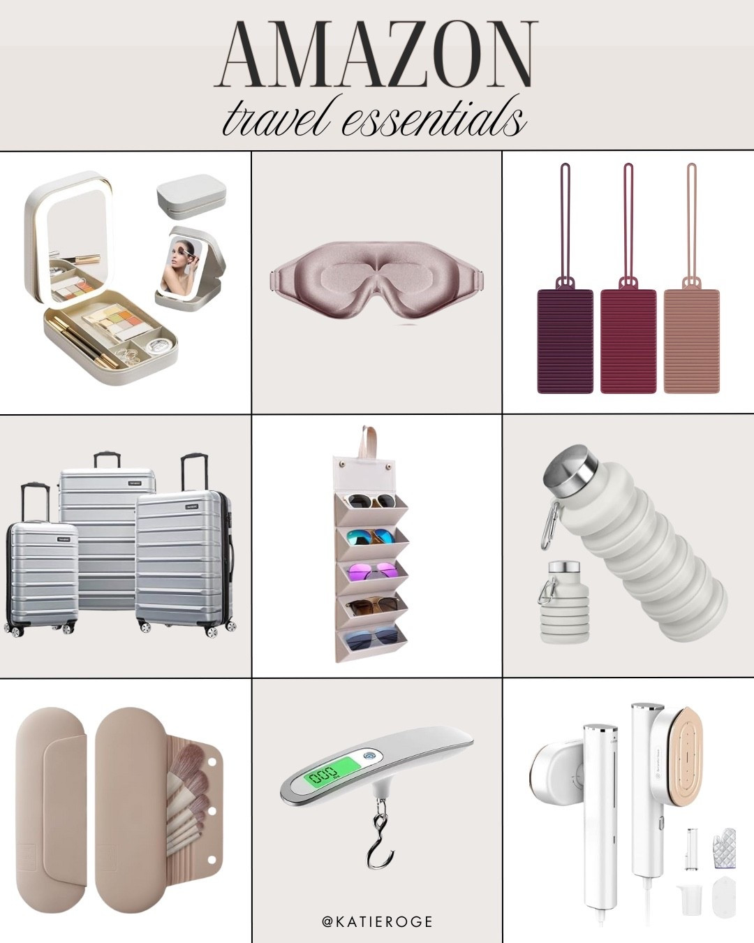 Amazon travel essentials! Couldn’t fit all the products in the image, so added everything below 