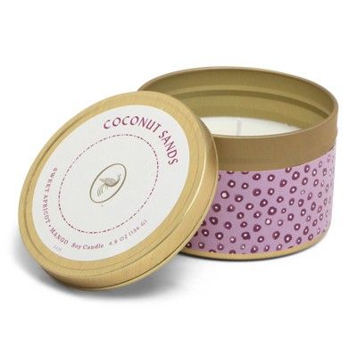4.8oz Printed Tin Jar Candle Coconut Sands - Escape Collection - Opalhouse™ | Target
