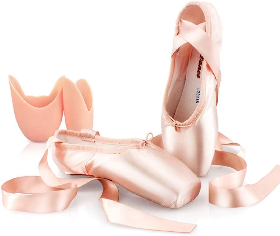 DoGeek Satin Pointe Shoes for Girls and Ladies Professional Ballet Dance Shoes with Ribbon for Sc... | Amazon (US)