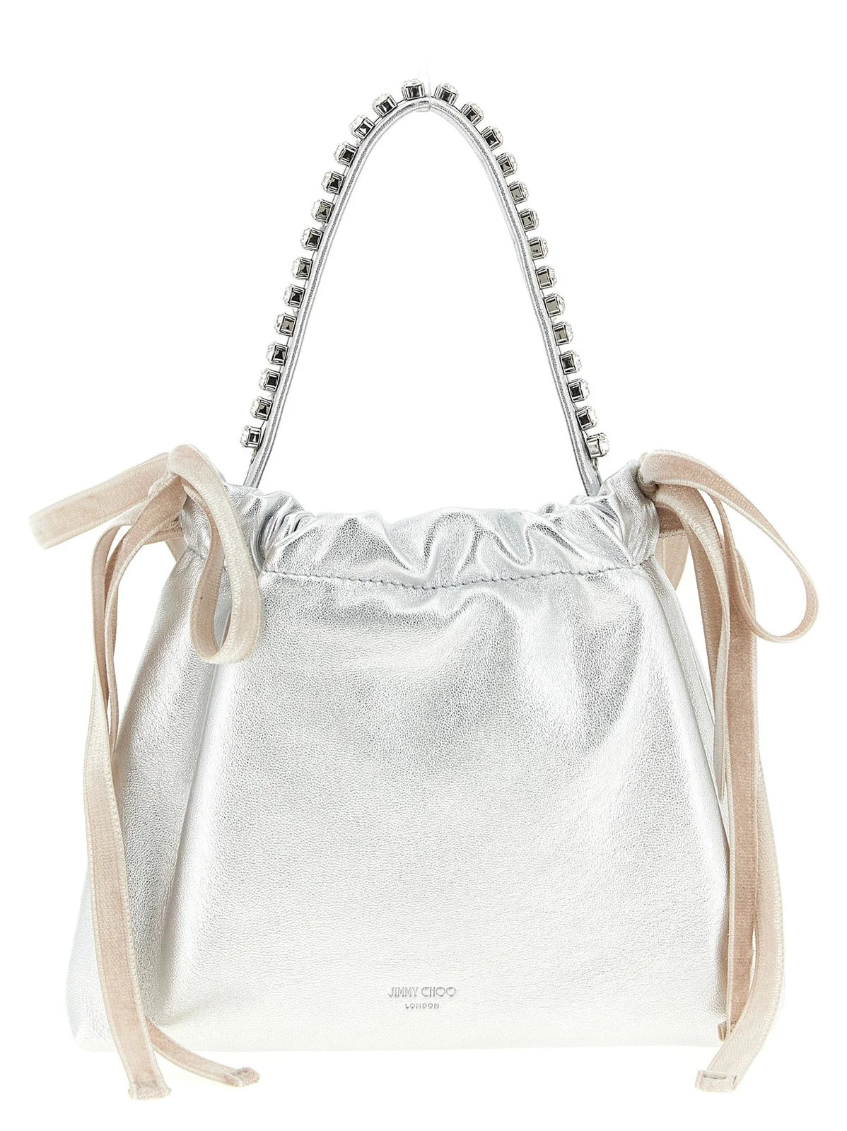 Jimmy Choo Metallic Effect Drawstring Mini Handbag | Cettire Global