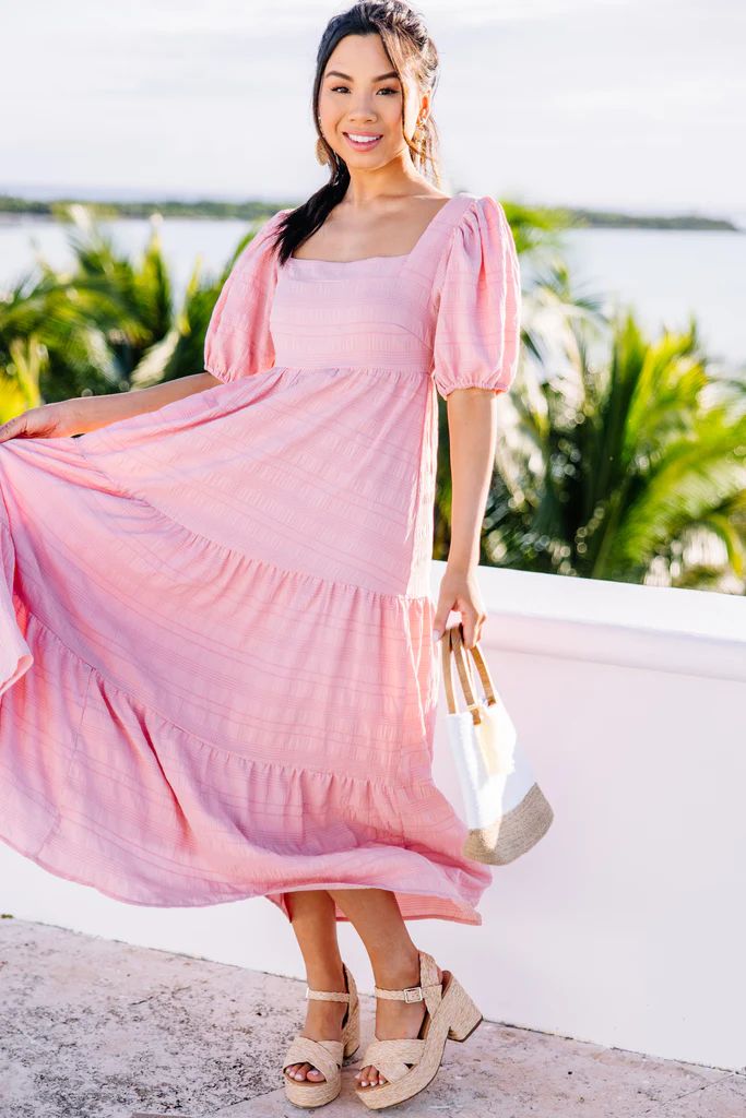 Think About It Mauve Pink Midi Dress | The Mint Julep Boutique