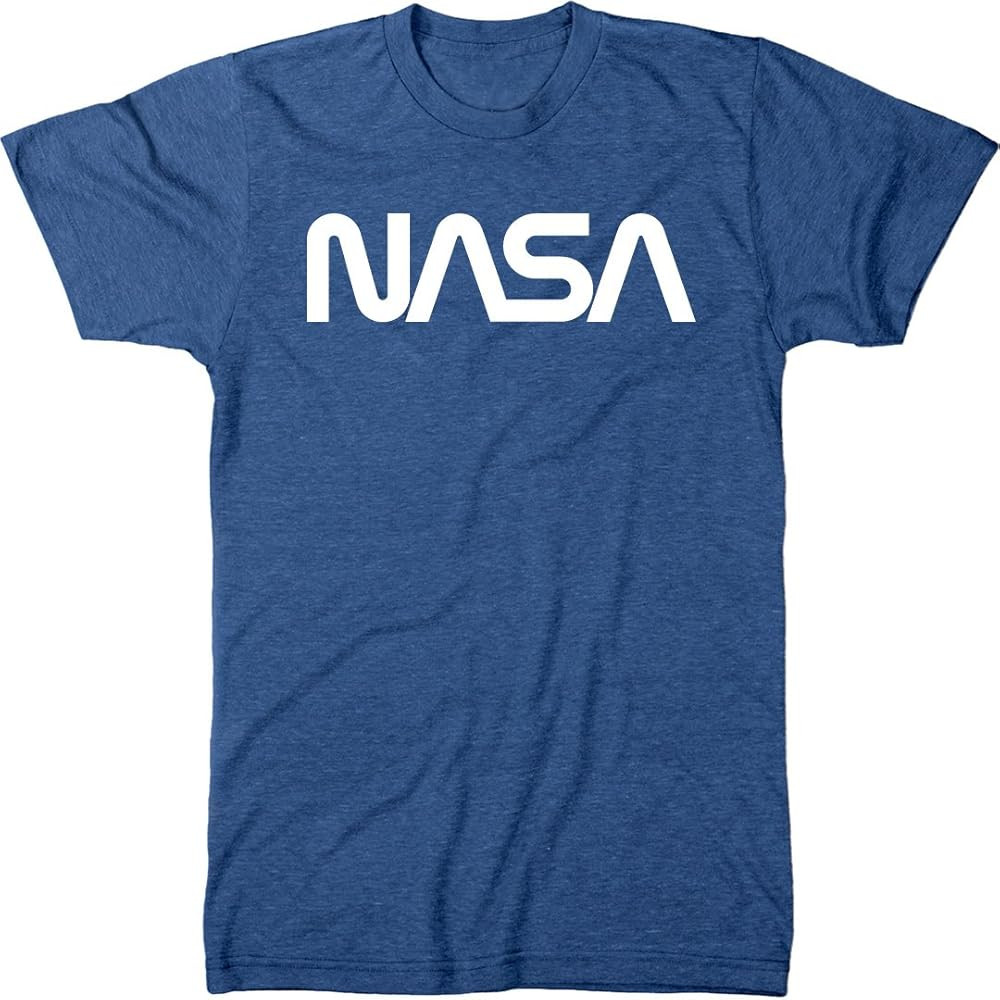 NASA Vintage White Worm Logo Men's Modern Fit Tri-Blend T-Shirt | Amazon (US)