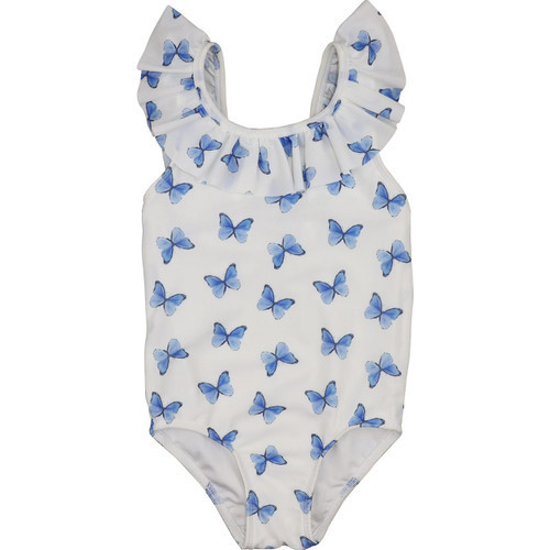 Blue Butterfly Print Lycra Swimsuit | Cecil and Lou