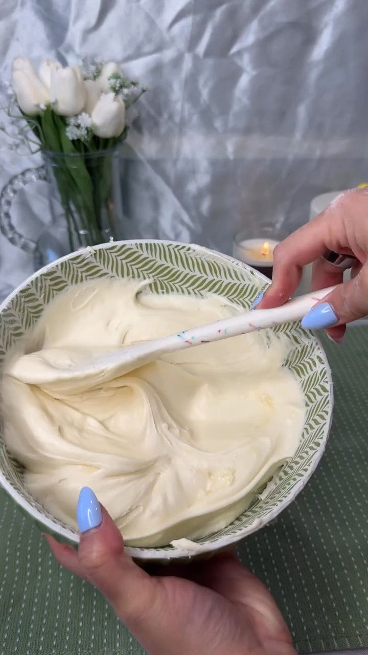 For those summer months, cream cheese frosting recipe perfect for icing your cakes. 
.
Ingredients:
*  2 cups (4 sticks) of unsalted butter
*  1(80z) package of cream cheese
*  2 (32oz) Ibs of powdered sugar
*  1 teaspoon of salt
*  1 teaspoon of vanilla extract
Instructions:
1.  In a stand mixer, mix the softened butter on medium speed for 10 minutes, scraping the bowl occasionally.
2.  Add the cream cheese to the butter and cream together until smooth, about 4 minutes.
3.  Add in the vanilla extract, and salt to the bowl and mix well until incorporated.
4.  Slowly add the powdered sugar in four batches and mix until well-smoothed.
5.  Use to decorate your cakes and store extra in an airtight ziplock bag for up to 3 weeks in the fridge.
.
#creamcheesefrosting #frostingrecipe #baking #recipe #creamcheeseicing