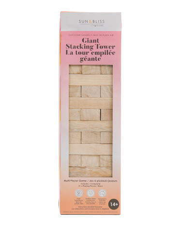 51pc Giant Tumbling Tower Outdoor Game Set | TJ Maxx