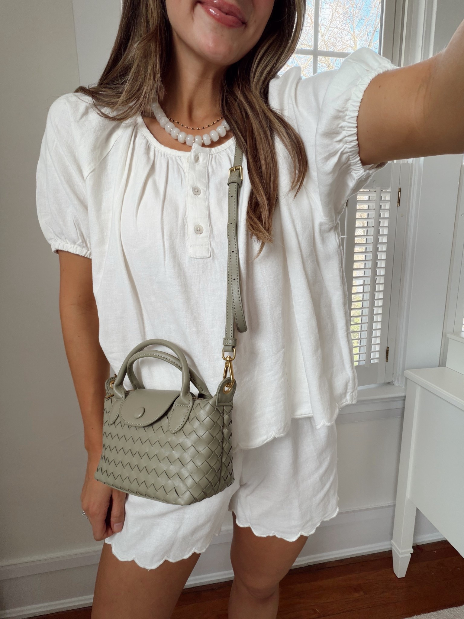 Scallop matching set 
Size M 
Shorts size S top 

#LTKootd #LTKSeasonal #LTKMothersDay