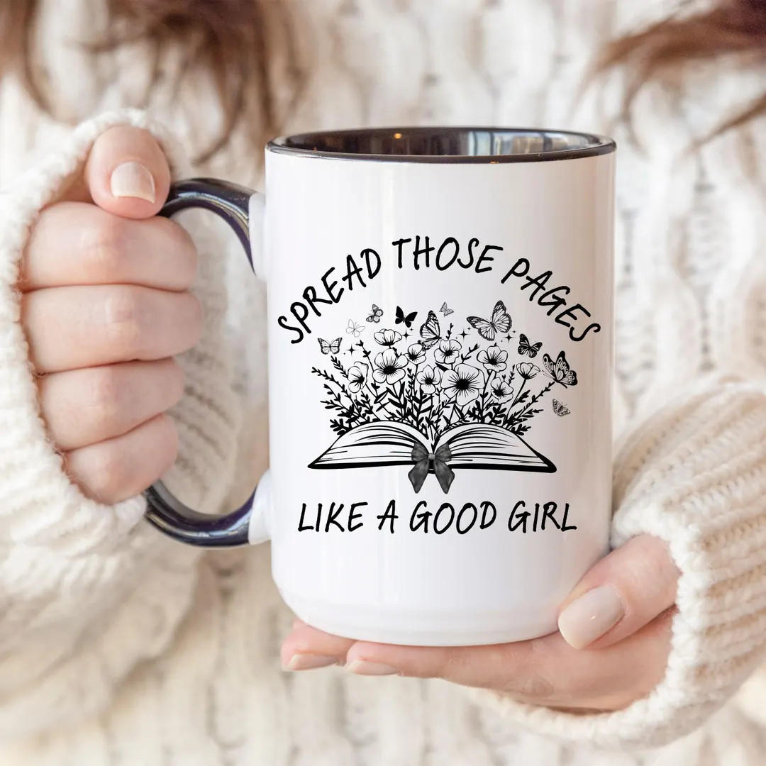 Smut Readers Mug, Book Lover Gift for Her, Funny Reading Mug, Spread Those Pages Spicy Reader Nov... | Etsy (Global)