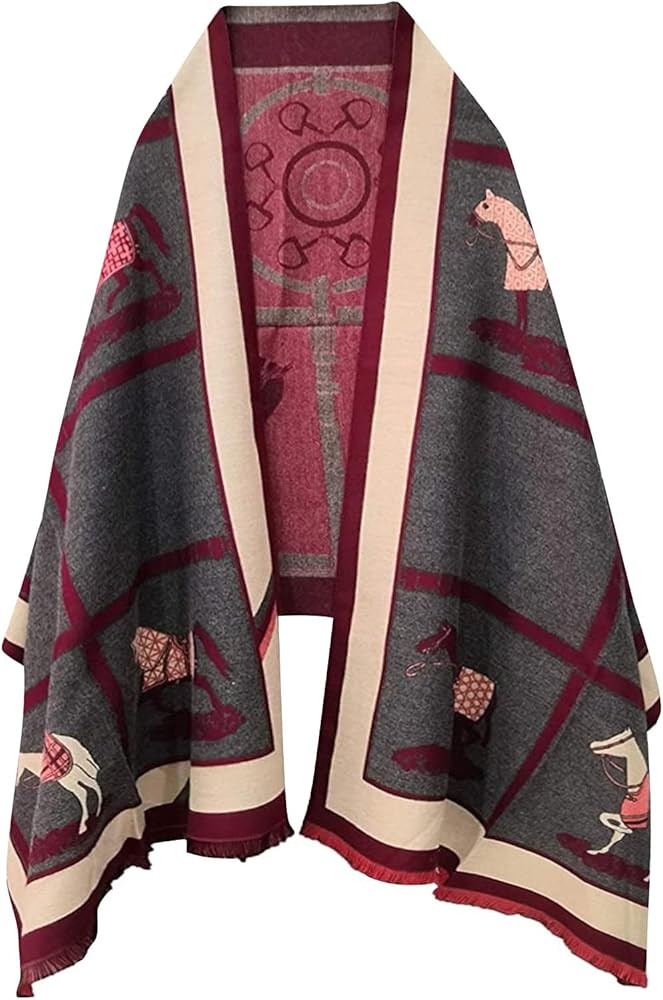 EXTREE Scarfs for Women Pashmina Silky Shawl Wrap for Evening Dressing Blanket Open Front Poncho ... | Amazon (US)