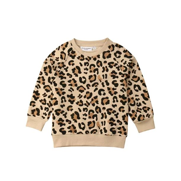 Hirigin Baby Girls Boys Leopard Sweatshirt Casual Long Sleeve Pullover Blouse - Walmart.com | Walmart (US)