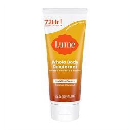 Lume Whole Body Women’s Deodorant - Invisible Cream - Aluminum Free – Toasted Coconut - 2.2oz... | Walmart (US)