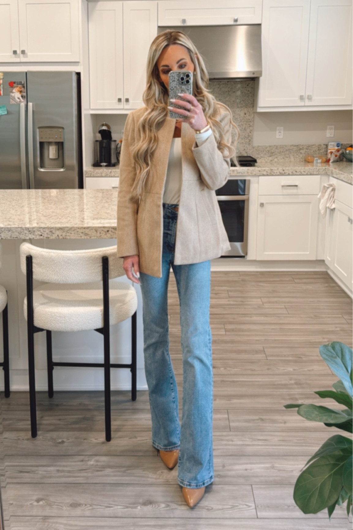 Office casual! denim with a blazer

#LTKStyleTip #LTKWorkwear #LTKFindsUnder50