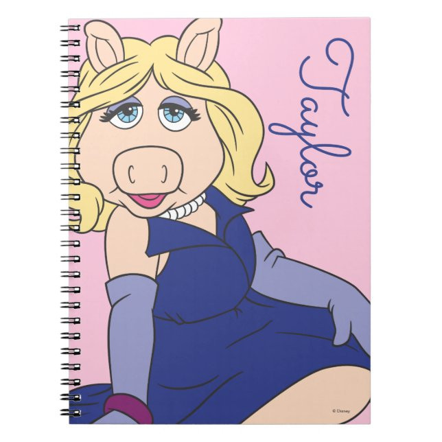 Miss Piggy in Purple Dress - Personalized Notebook | Zazzle | Zazzle