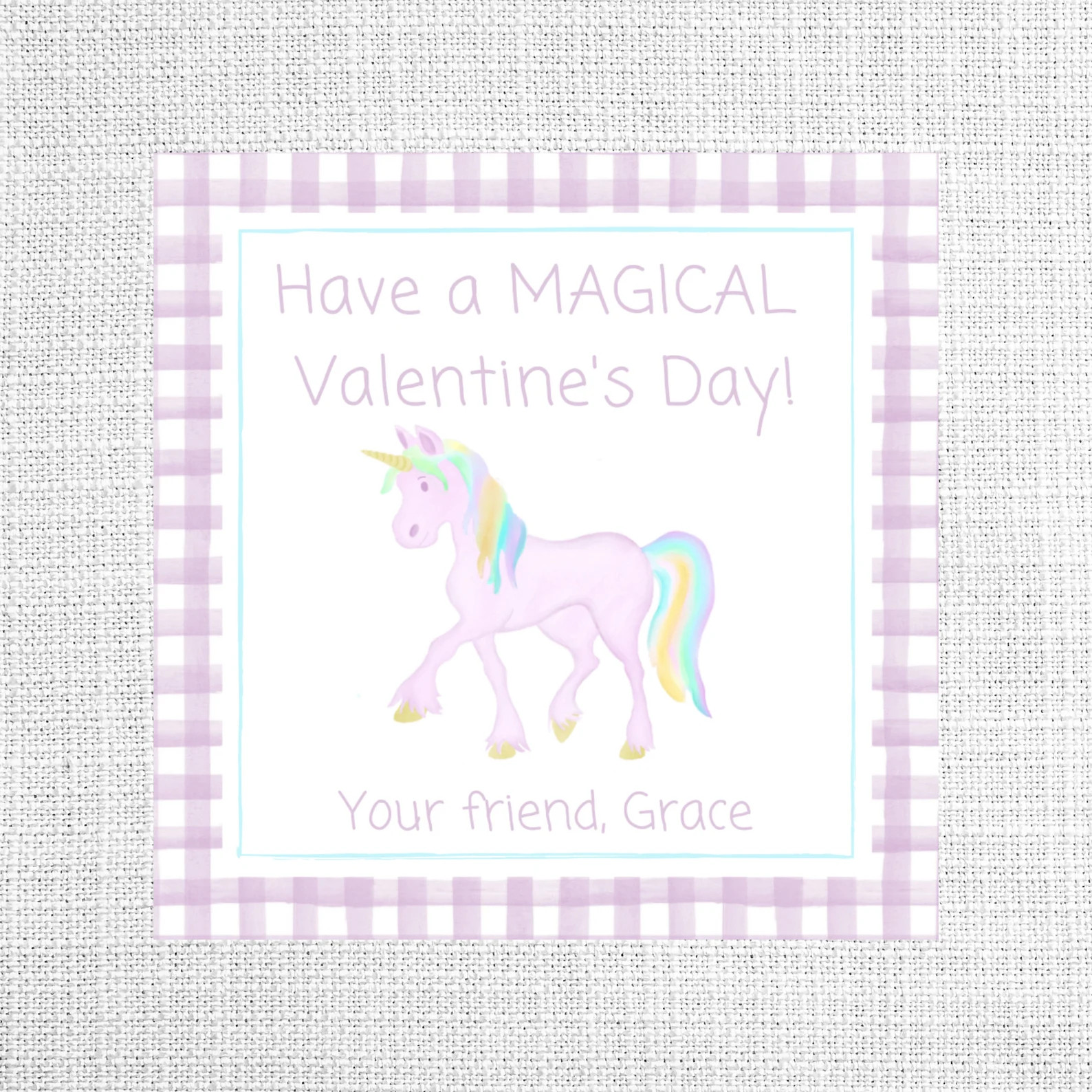 Personalized Unicorn Valentine Card | Etsy | Etsy (US)