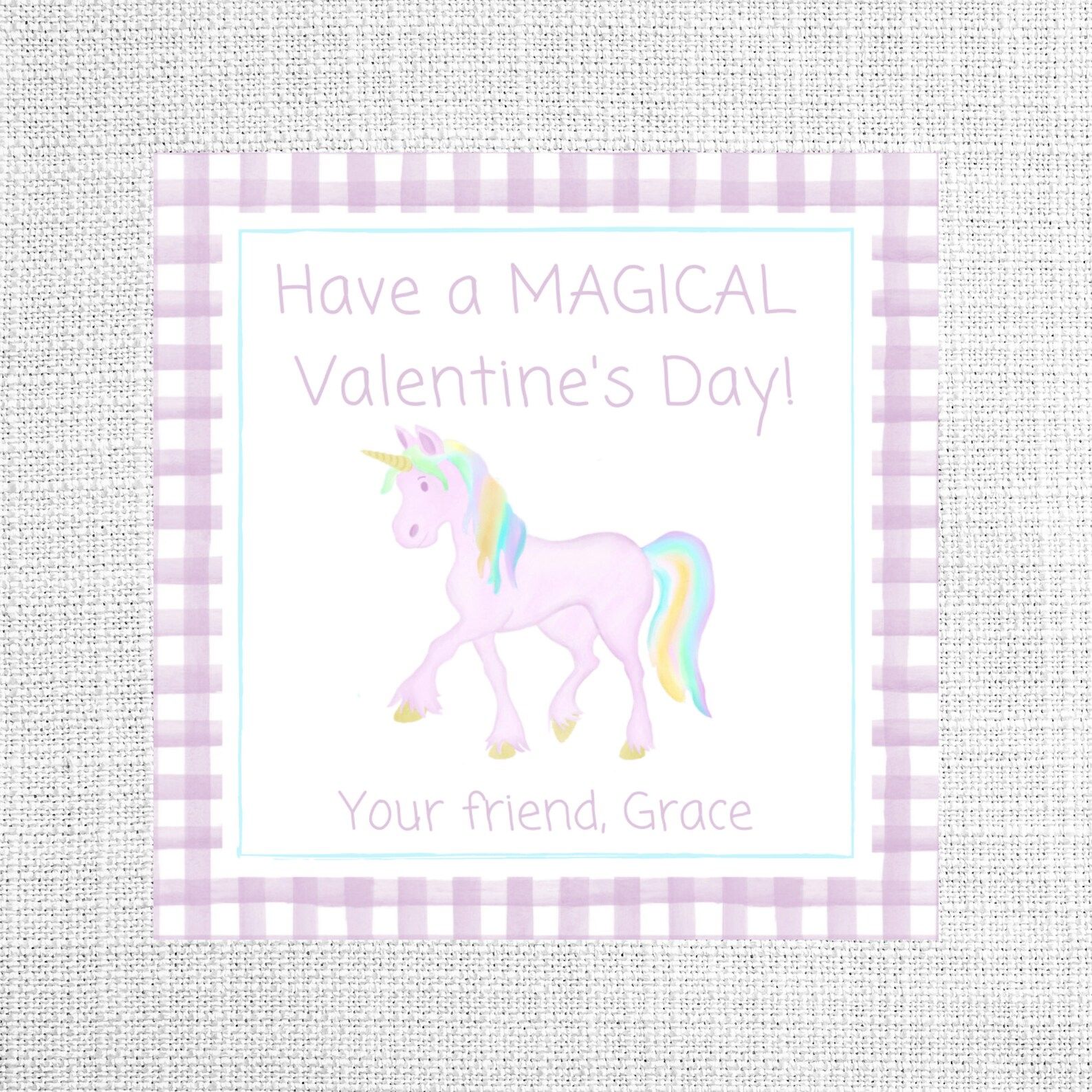 Personalized Unicorn Valentine Card | Etsy | Etsy (US)