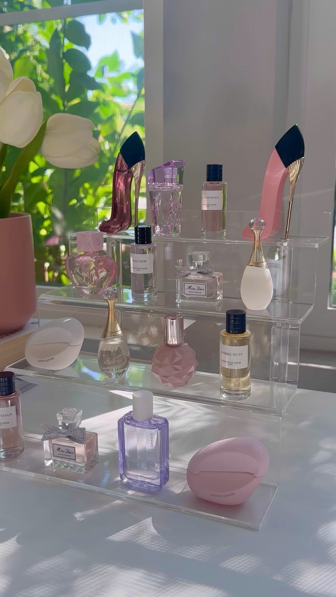 clear acrylic displayed stand to organize my mini perfume collection 💕 

#LTKbeauty