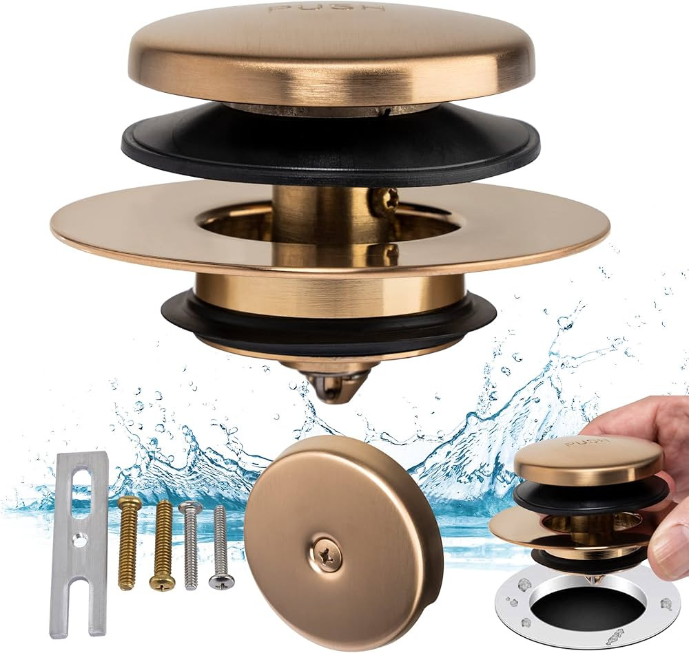 Champagne Bronze Universal Tub Drain Tip Toe Tub Conversion Kit Assembly, Artiwell EZ Installatio... | Amazon (US)