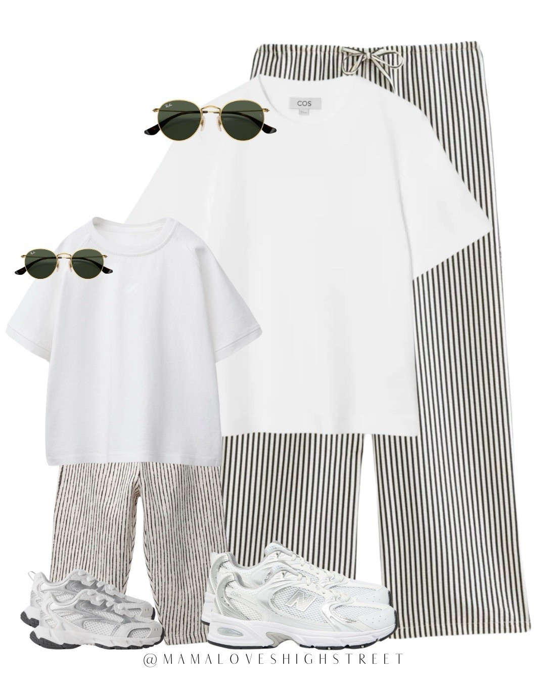 Mother’s Day marching kids mum and son matchy matchy twinning Neutral  
stripe outfits 

#LTKkids #LTKuk #LTKfamily