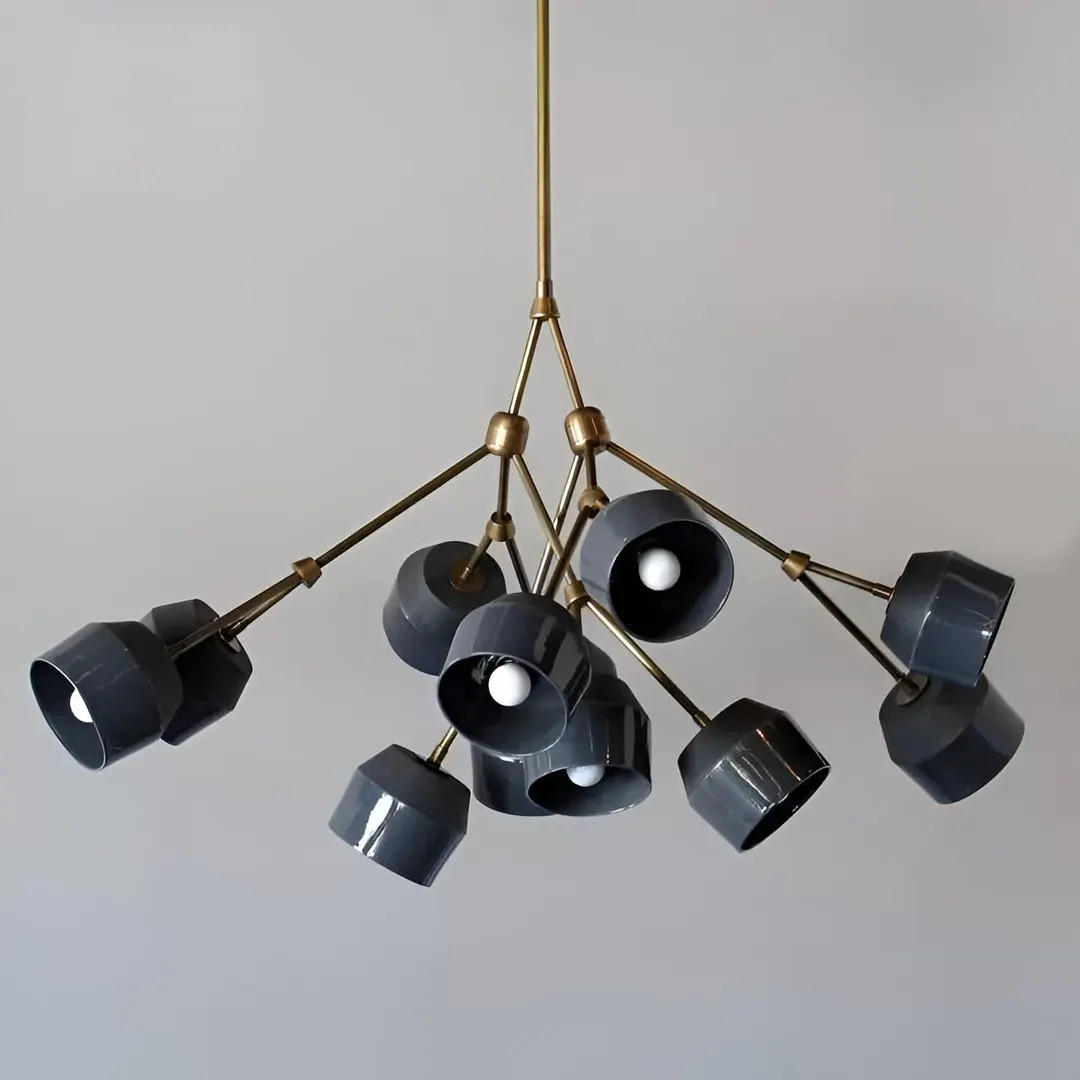 Mid-century Italian Brass Chandelier, Sputnik Style, 12-light - Etsy | Etsy (US)