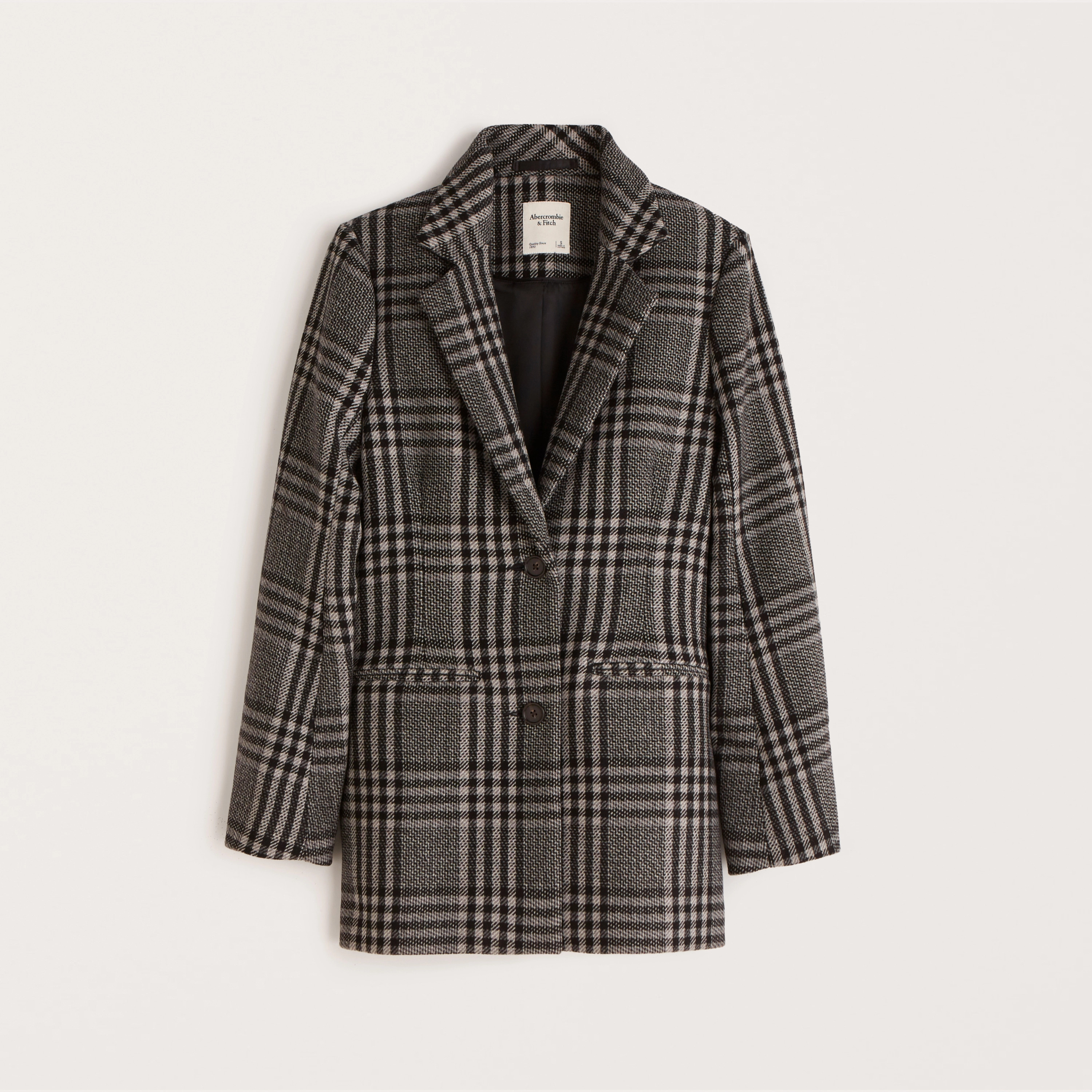 Wool-Blend Blazer Coat | Abercrombie & Fitch (US)