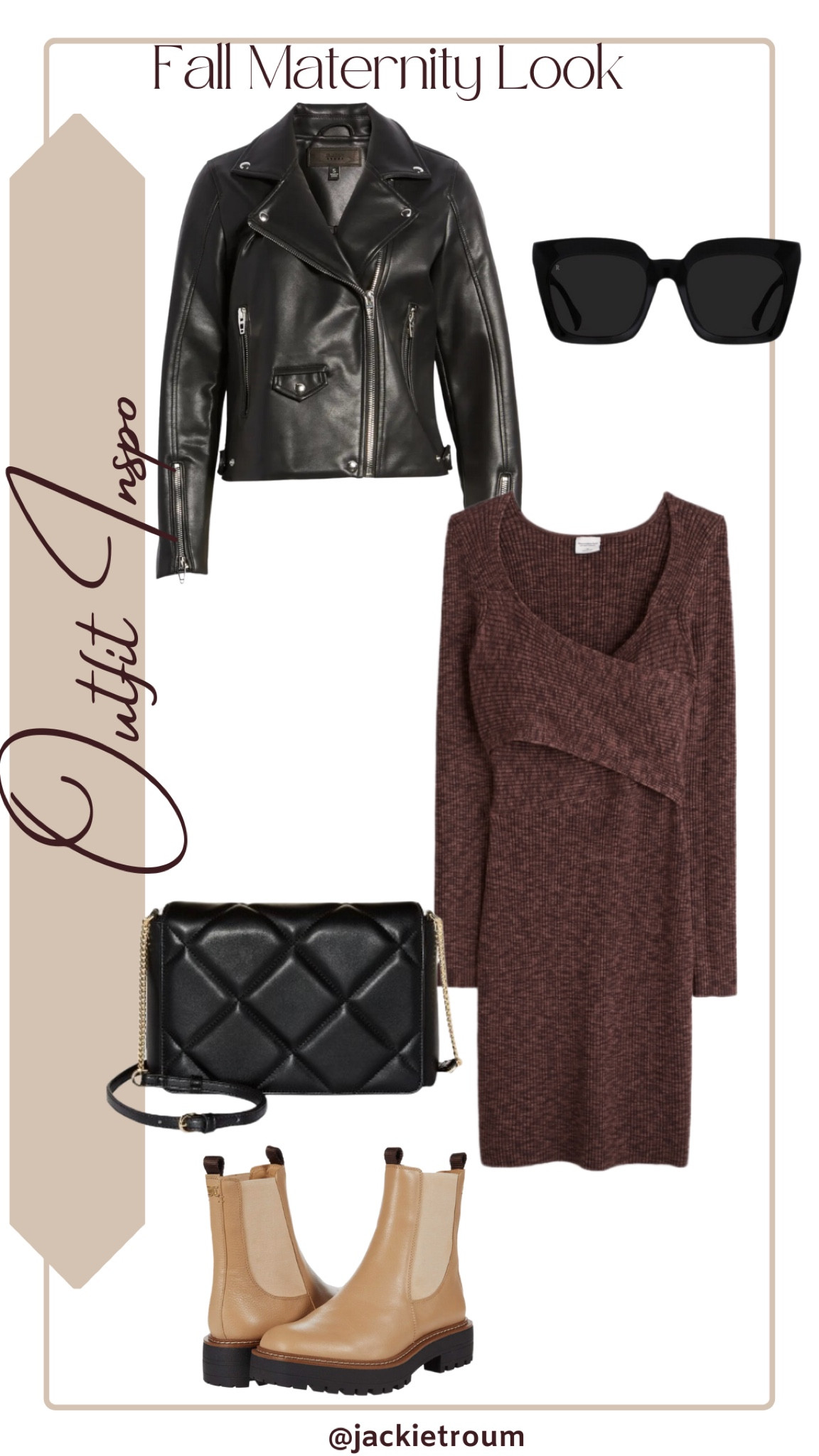 A Fall Maternity Look

Long Sleeve Sweater Dress: Abercrombie
Black Leather Jacket: BlankNYC
Boots: Sam Edelman
Black Oversized Glasses: RAEN
Black Quilted Bag: Target

#LTKSeasonal #LTKbump #LTKshoecrush