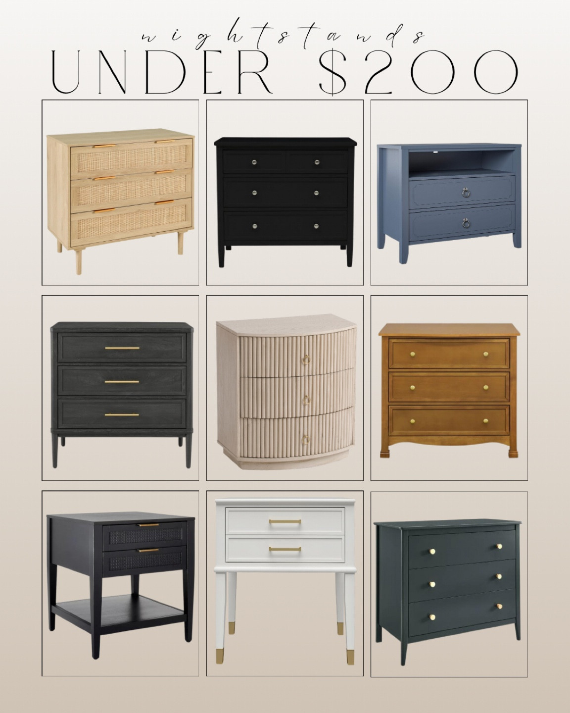 Affordable nightstands, bed side table, bedroom furniture, end table 

#LTKhome