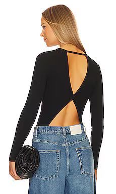 Hudson Jeans Knot Back Bodysuit in Black from Revolve.com | Revolve Clothing (Global)