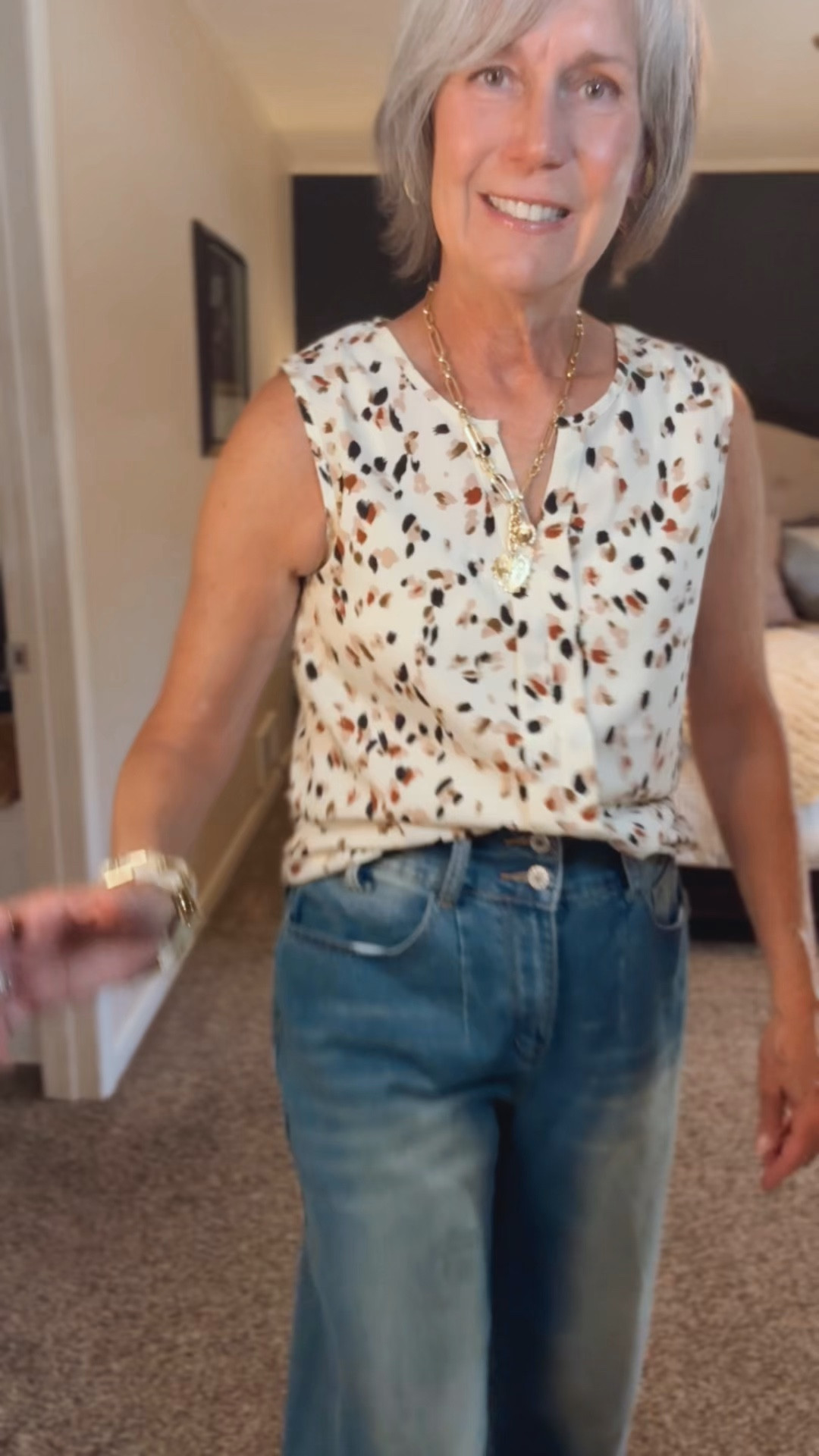 ‼️ SALE ALERT ‼️ 50% off this printed dressy tank top. Now $9.99 

This is the perfect business casual or everyday sleeveless blouse  

#LTKWorkwear #LTKSaleAlert #LTKSeasonal