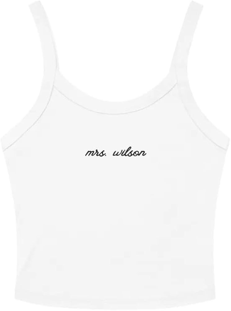 Custom Embroidered Crop Top, Personalized Tank Top for Women's, Future Mrs Shirt Bridesmaid Women... | Amazon (US)